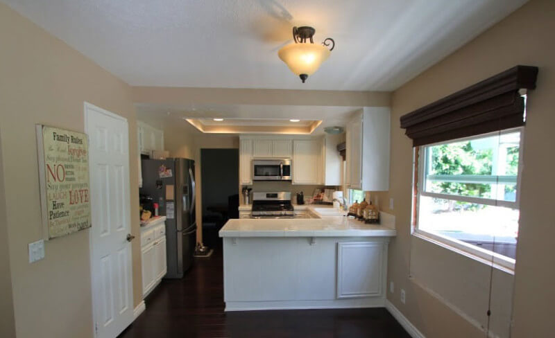 Before & After White Kitchen Transitional Design - 1