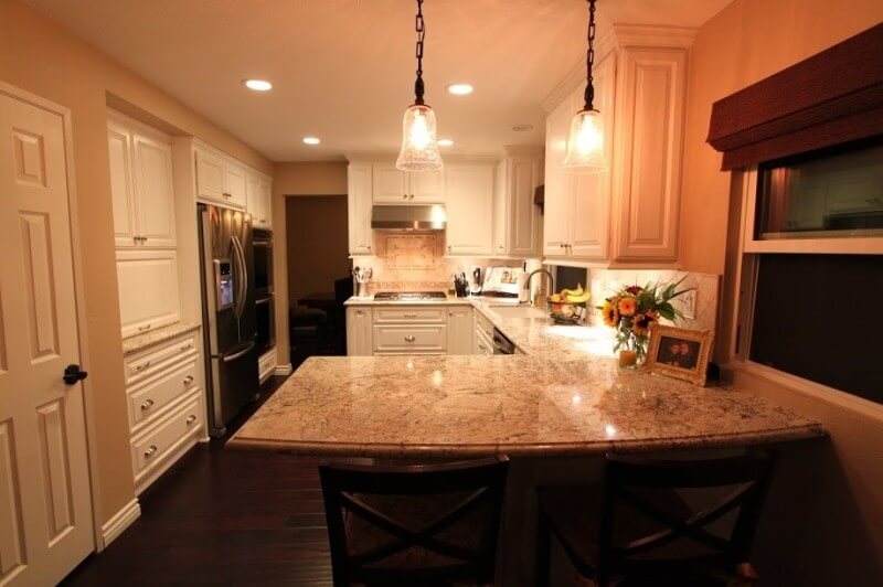 Before & After White Kitchen Transitional Design - 2