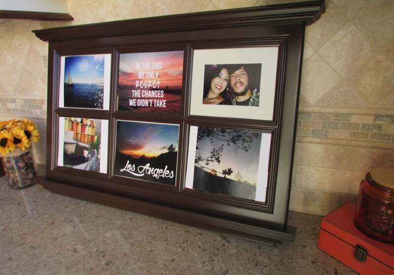 How-to Create a Photo Frame from a Cabinet Door