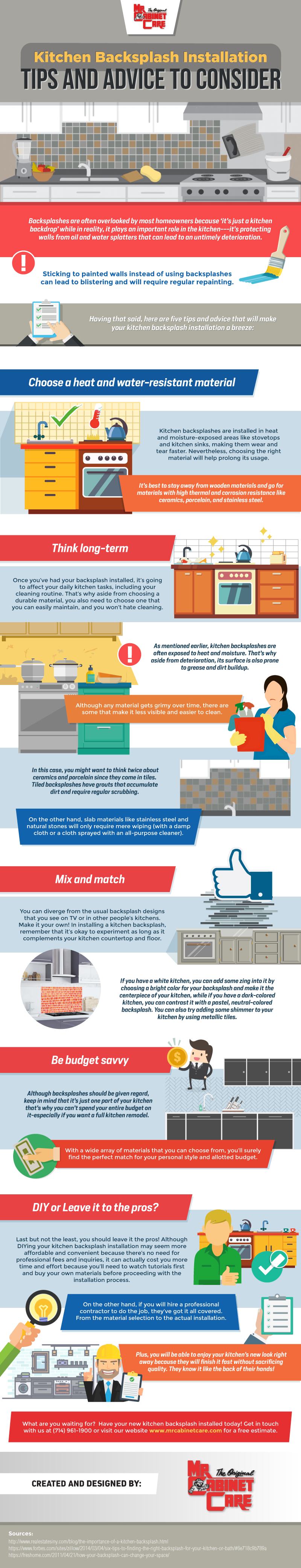 Kitchen Backsplash Installation- Tips and Advice to Consider (Infographic)
