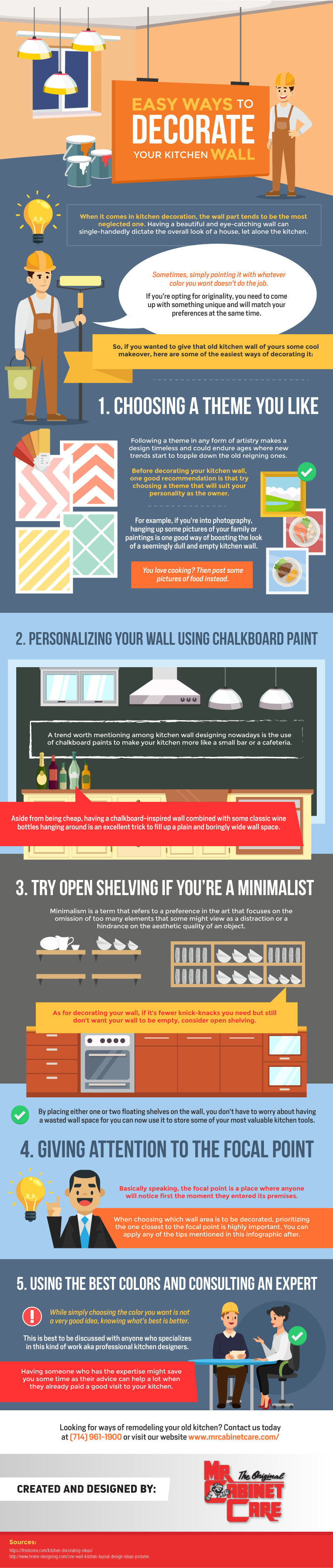 Easy Ways to Decorate Your Kitchen Wall - Infographic