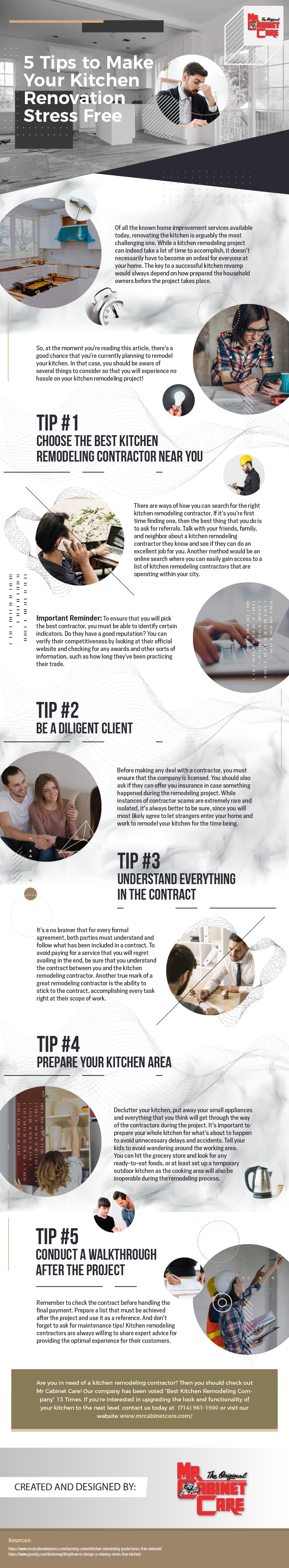 5 Tips to Make Your Kitchen Renovation Stress Free - Infographic