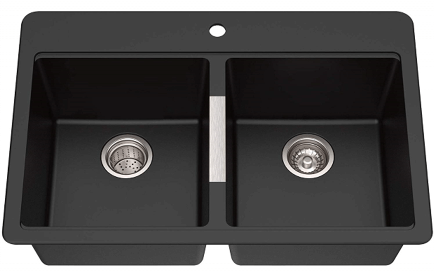 Black Acrylic #KGD-433B 5050 Double Bowl