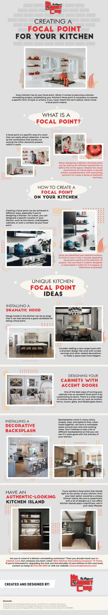 Creating a Focal Point for your Kitchen - Infographic