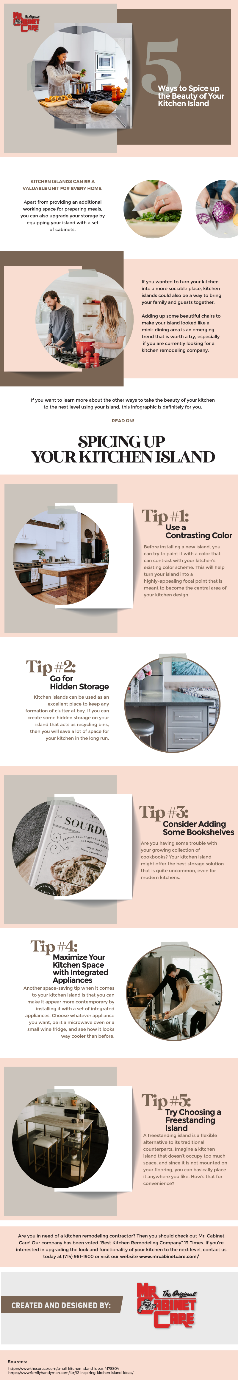 5 Ways to Spice up the Beauty of Your Kitchen Island - Infographic