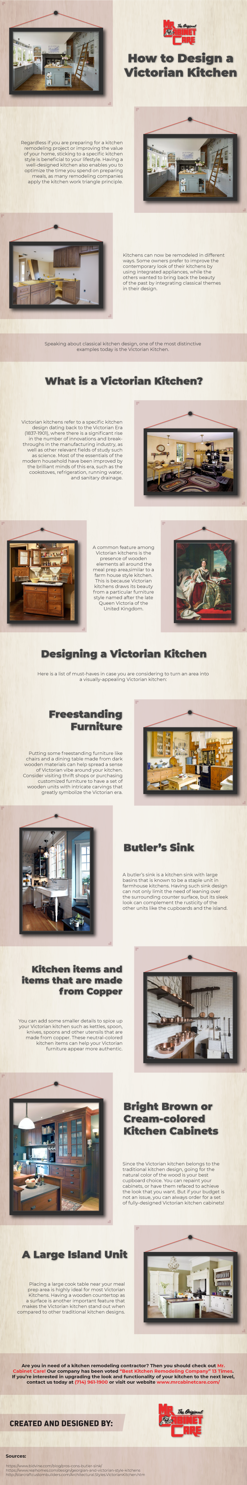 How to Design a Victorian Kitchen Infographic