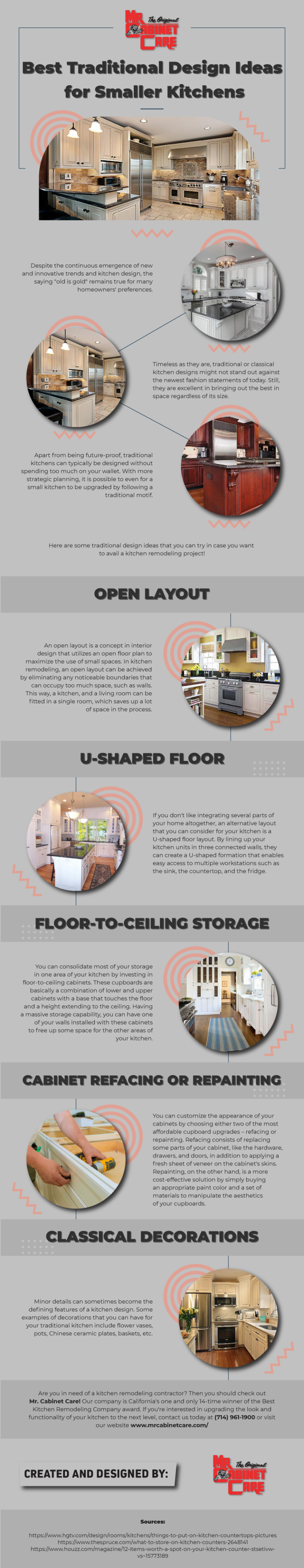 small kitchen ideas - infographic