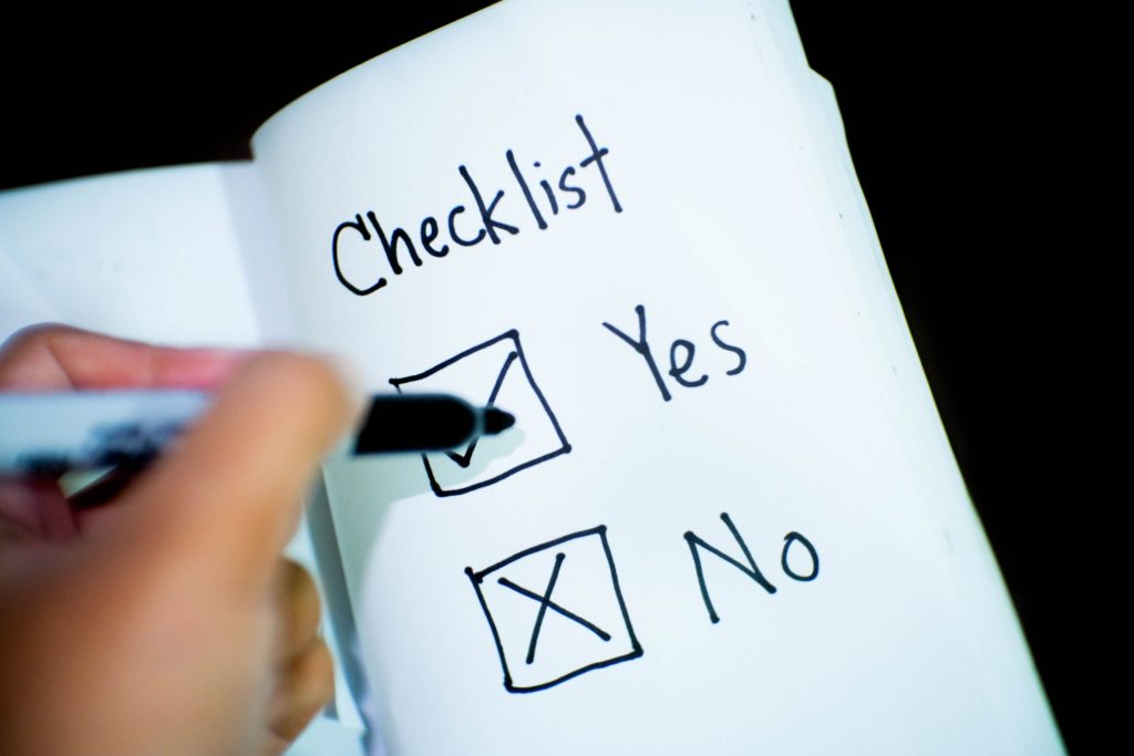 Preparing Your Checklist