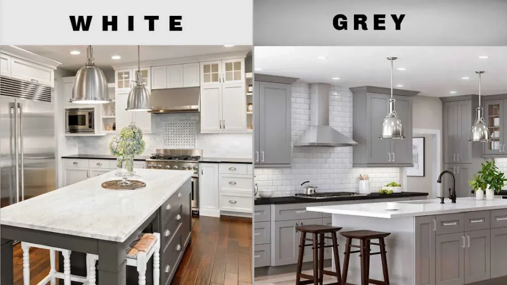 Modern White Kitchen Cabinets Vs Grey